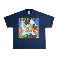 Navy summer and leaf seamless pattern Urban Heavy Tee - BundleAndBundleShop