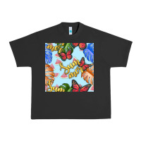 Pigment Black summer and leaf seamless pattern Urban Heavy Tee - BundleAndBundleShop