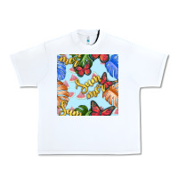 White summer and leaf seamless pattern Urban Heavy Tee - BundleAndBundleShop