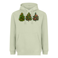 Matcha christmas trees Heavyweight Hoodie - LillyAllenDesigns