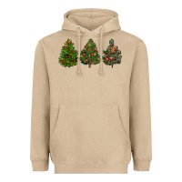 Mushroom christmas trees Heavyweight Hoodie - LillyAllenDesigns