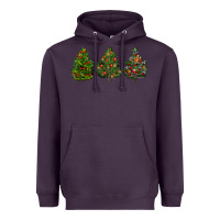Plum christmas trees Heavyweight Hoodie - LillyAllenDesigns