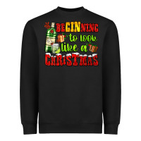 Black beginning to look like a christmas with gin and gifts Heavyweight Sweatshirt - AdoDesignShop
