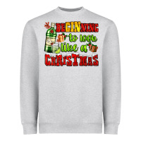Beginning To Look Like A Christmas With Gin And Gifts Heavyweight Sweatshirt | Teevron