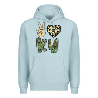 Blue Mist Peace Love Premium Hoodie - Bettercallsaul