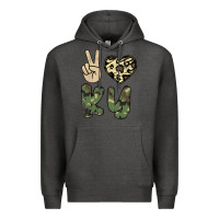Charcoal Heather Peace Love Premium Hoodie - Bettercallsaul