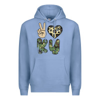 Colony Blue Peace Love Premium Hoodie - Bettercallsaul