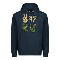 Navy Peace Love Premium Hoodie - Bettercallsaul