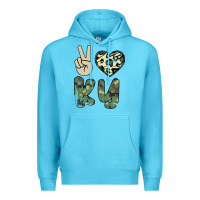 Ocean Blue Peace Love Premium Hoodie - Bettercallsaul