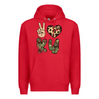 Red Peace Love Premium Hoodie - Bettercallsaul