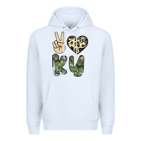 White Peace Love Premium Hoodie - Bettercallsaul