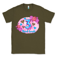 Army Green back to school flowers third grade 3200x2400 Classic Tee - AdoDesignShop