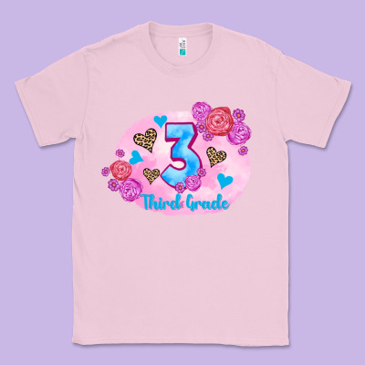 Back To School Flowers Third Grade 3200x2400 Classic Tee Designed By Adodesignshop