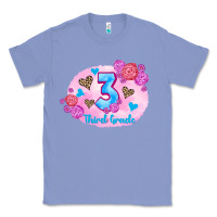 Colony Blue back to school flowers third grade 3200x2400 Classic Tee - AdoDesignShop