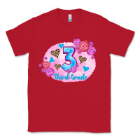 Red back to school flowers third grade 3200x2400 Classic Tee - AdoDesignShop