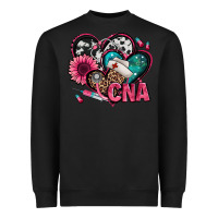 Black certified nursing assistant cna hearts Heavyweight Sweatshirt - Jasminsmagicworld
