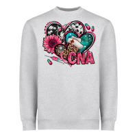 Heather Grey certified nursing assistant cna hearts Heavyweight Sweatshirt - Jasminsmagicworld