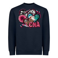 Navy certified nursing assistant cna hearts Heavyweight Sweatshirt - Jasminsmagicworld