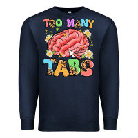 Navy too many tabs Premium Sweatshirt - Artiststas