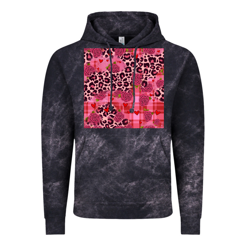 Valentines Day Roses Leopard Seamless Pattern Vintage Hoodie by JahusDesignShop | Teevron