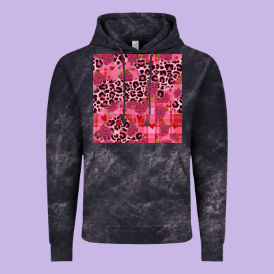 Valentines Day Roses Leopard Seamless Pattern Vintage Hoodie Designed By Jahusdesignshop