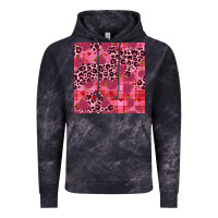 Cloud Black valentines day roses leopard seamless pattern Vintage Hoodie - JahusDesignShop