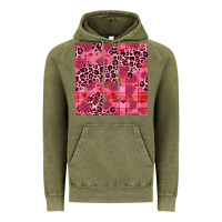 Vintage Olive valentines day roses leopard seamless pattern Vintage Hoodie - JahusDesignShop
