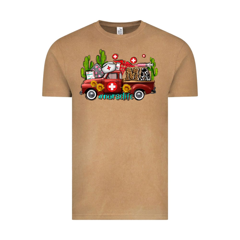 Ma Medical Assistant Nurse Truck With Cactus And Sunflowers Vintage Tee by AdoDesignShop | Teevron