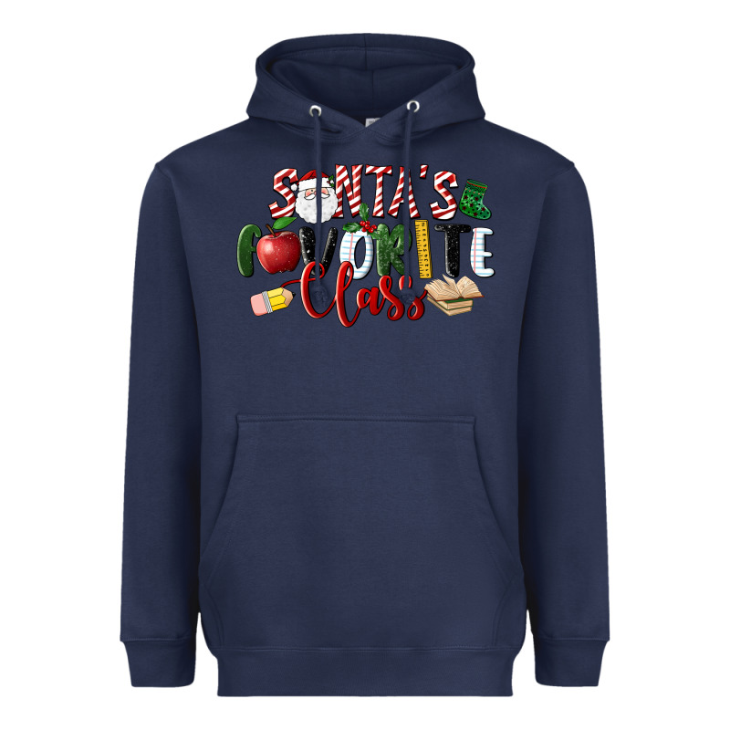 Santa's Favorite Class Christmas Heavyweight Hoodie by LillyAllenDesigns | Teevron