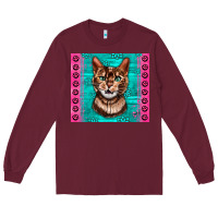 Burgundy Western Bengal Cat Long Sleeve Tee - LillyAllenDesigns