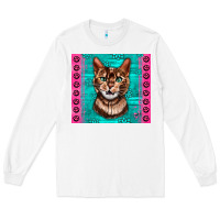 White Western Bengal Cat Long Sleeve Tee - LillyAllenDesigns