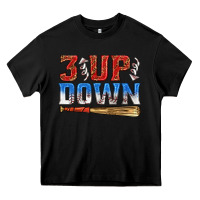 Black 3 up 3 down baseball Heavy Core Tee - texasbilliewilder