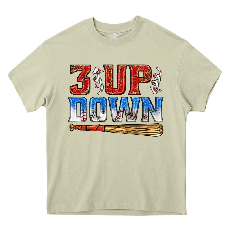 3 Up 3 Down Baseball Heavy Core Tee by texasbilliewilder | Teevron