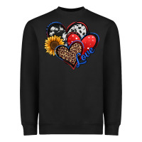 Black 4th of july american hearts Heavyweight Sweatshirt - Jasminsmagicworld