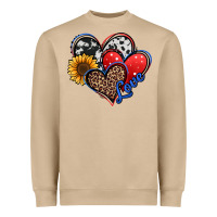 4th Of July American Hearts Heavyweight Sweatshirt | Teevron