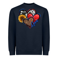 Navy 4th of july american hearts Heavyweight Sweatshirt - Jasminsmagicworld