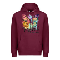 Burgundy transformed by god's love Premium Hoodie - JahusDesignShop