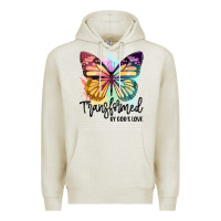 Oatmeal Heather transformed by god's love Premium Hoodie - JahusDesignShop