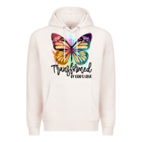 Pale Pink transformed by god's love Premium Hoodie - JahusDesignShop