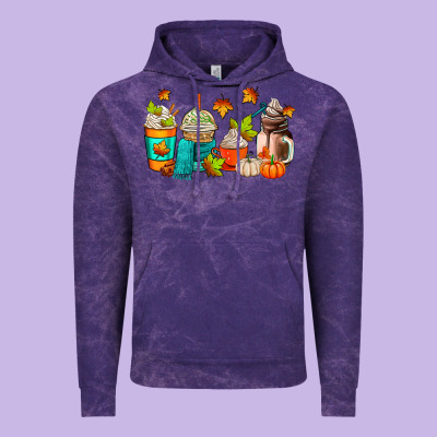 Fall Coffee Cups Vintage Hoodie Designed By Adodesignshop