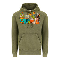 Vintage Olive fall coffee cups Vintage Hoodie - AdoDesignShop