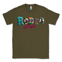 Army Green rodeo babe turquoise serape cowhide leopard Classic Tee - Artiststas