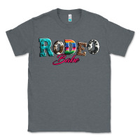 Charcoal Heather rodeo babe turquoise serape cowhide leopard Classic Tee - Artiststas