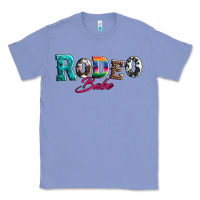 Colony Blue rodeo babe turquoise serape cowhide leopard Classic Tee - Artiststas