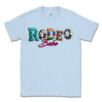Dusty Blue rodeo babe turquoise serape cowhide leopard Classic Tee - Artiststas