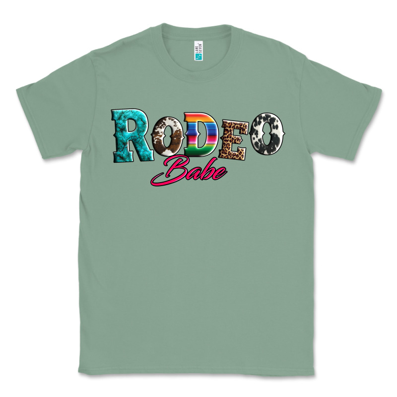 Rodeo Babe Turquoise Serape Cowhide Leopard Classic Tee by Artiststas | Teevron