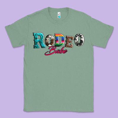 Rodeo Babe Turquoise Serape Cowhide Leopard Classic Tee Designed By Artiststas