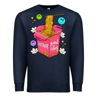 Navy instant good vibes Premium Sweatshirt - Artiststas
