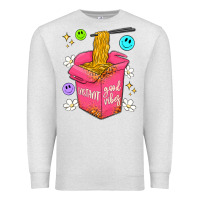 Oatmeal Heather instant good vibes Premium Sweatshirt - Artiststas