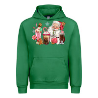 Emerald pink santa christmas santa coffe cups Urban Hoodie - CowGirlArtShop